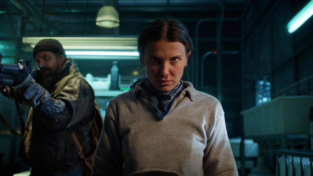 David Harbour and Millie Bobby Brown, Stranger Things