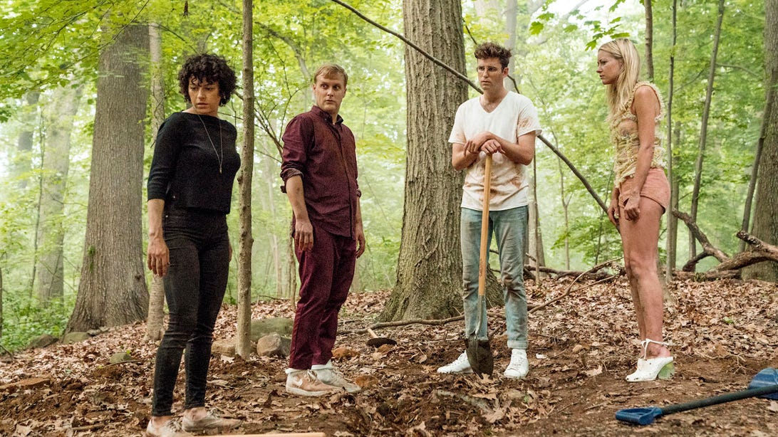 Alia Shawkat, John Early, John Reynolds, and Meredith Hagner, Search Party
